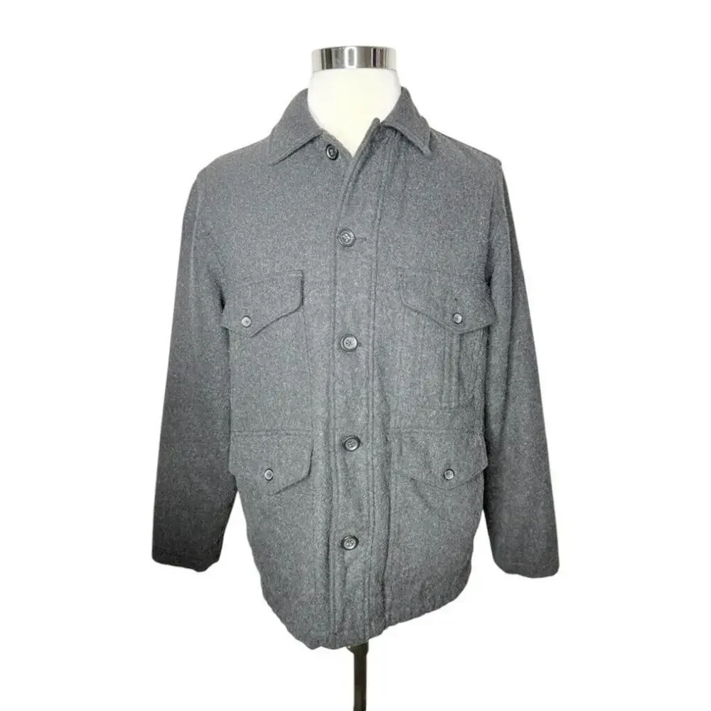 J. Crew University Wool Jacket Coat Charcoal Gray Men’s Size Large Outerwear